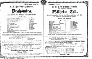 Theaterzettel (Oper und Burgtheater in Wien) 18680129 Seite: 1