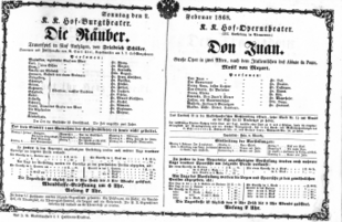 Theaterzettel (Oper und Burgtheater in Wien) 18680202 Seite: 2