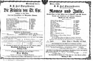 Theaterzettel (Oper und Burgtheater in Wien) 18680304 Seite: 1