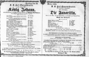 Theaterzettel (Oper und Burgtheater in Wien) 18680320 Seite: 1