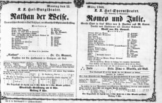 Theaterzettel (Oper und Burgtheater in Wien) 18680323 Seite: 1