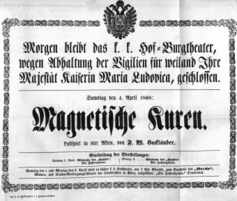 Theaterzettel (Oper und Burgtheater in Wien) 18680404 Seite: 1