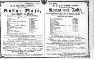 Theaterzettel (Oper und Burgtheater in Wien) 18680517 Seite: 1