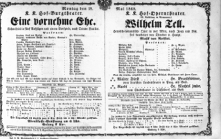 Theaterzettel (Oper und Burgtheater in Wien) 18680518 Seite: 1