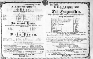 Theaterzettel (Oper und Burgtheater in Wien) 18680521 Seite: 1