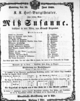 Theaterzettel (Oper und Burgtheater in Wien) 18680613 Seite: 1