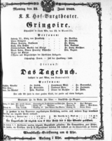 Theaterzettel (Oper und Burgtheater in Wien) 18680622 Seite: 1