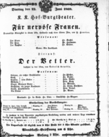 Theaterzettel (Oper und Burgtheater in Wien) 18680623 Seite: 1