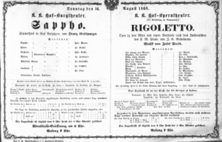Theaterzettel (Oper und Burgtheater in Wien) 18680816 Seite: 1