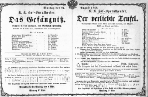 Theaterzettel (Oper und Burgtheater in Wien) 18680824 Seite: 1