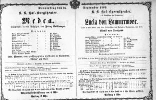 Theaterzettel (Oper und Burgtheater in Wien) 18680924 Seite: 1