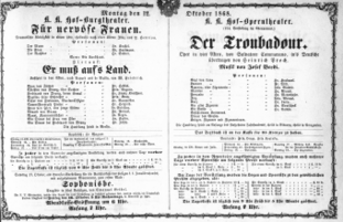 Theaterzettel (Oper und Burgtheater in Wien) 18681012 Seite: 1