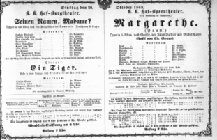 Theaterzettel (Oper und Burgtheater in Wien) 18681020 Seite: 1