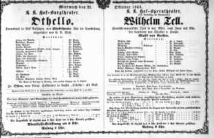 Theaterzettel (Oper und Burgtheater in Wien) 18681021 Seite: 1