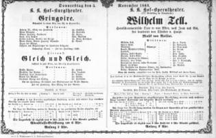 Theaterzettel (Oper und Burgtheater in Wien) 18681105 Seite: 1