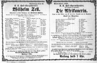 Theaterzettel (Oper und Burgtheater in Wien) 18681122 Seite: 1