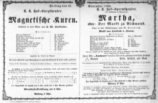 Theaterzettel (Oper und Burgtheater in Wien) 18681127 Seite: 1