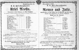 Theaterzettel (Oper und Burgtheater in Wien) 18681212 Seite: 1
