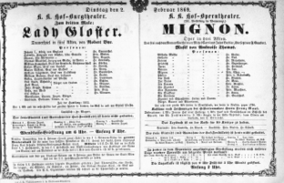 Theaterzettel (Oper und Burgtheater in Wien) 18690202 Seite: 2