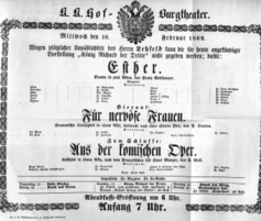 Theaterzettel (Oper und Burgtheater in Wien) 18690210 Seite: 3