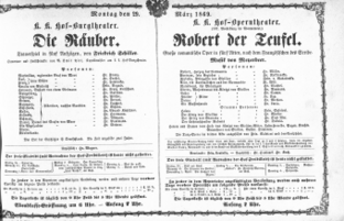 Theaterzettel (Oper und Burgtheater in Wien) 18690329 Seite: 1