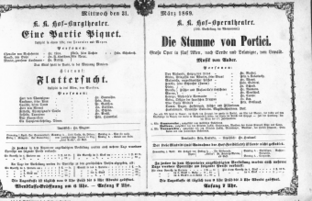 Theaterzettel (Oper und Burgtheater in Wien) 18690331 Seite: 1