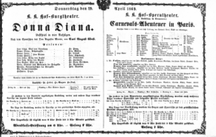 Theaterzettel (Oper und Burgtheater in Wien) 18690429 Seite: 1