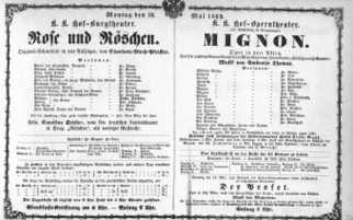 Theaterzettel (Oper und Burgtheater in Wien) 18690510 Seite: 1