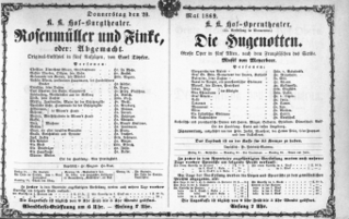 Theaterzettel (Oper und Burgtheater in Wien) 18690520 Seite: 1