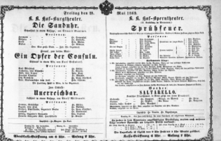 Theaterzettel (Oper und Burgtheater in Wien) 18690528 Seite: 2