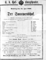 Theaterzettel (Oper und Burgtheater in Wien) 18690731 Seite: 1
