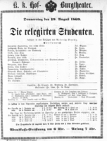 Theaterzettel (Oper und Burgtheater in Wien) 18690819 Seite: 1