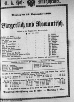 Theaterzettel (Oper und Burgtheater in Wien) 18690913 Seite: 1