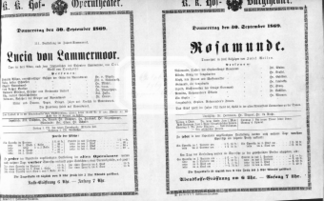 Theaterzettel (Oper und Burgtheater in Wien) 18690930 Seite: 1
