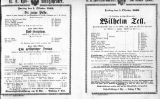 Theaterzettel (Oper und Burgtheater in Wien) 18691001 Seite: 1