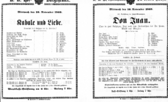 Theaterzettel (Oper und Burgtheater in Wien) 18691110 Seite: 1