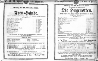 Theaterzettel (Oper und Burgtheater in Wien) 18691129 Seite: 1