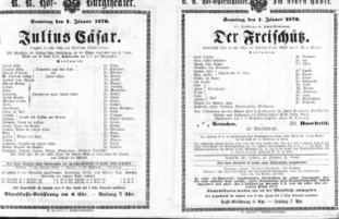 Theaterzettel (Oper und Burgtheater in Wien) 18700101 Seite: 1