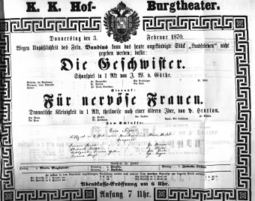 Theaterzettel (Oper und Burgtheater in Wien) 18700203 Seite: 2