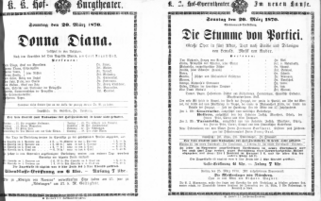 Theaterzettel (Oper und Burgtheater in Wien) 18700320 Seite: 1
