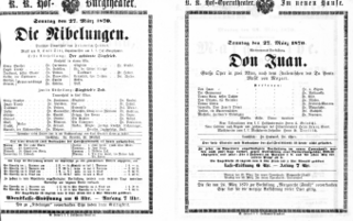 Theaterzettel (Oper und Burgtheater in Wien) 18700327 Seite: 1