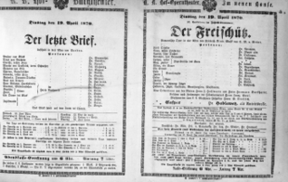 Theaterzettel (Oper und Burgtheater in Wien) 18700419 Seite: 2
