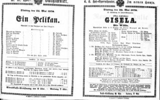 Theaterzettel (Oper und Burgtheater in Wien) 18700524 Seite: 1
