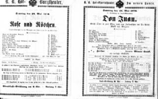 Theaterzettel (Oper und Burgtheater in Wien) 18700528 Seite: 1