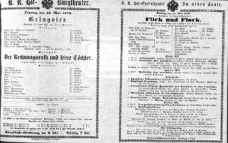 Theaterzettel (Oper und Burgtheater in Wien) 18700531 Seite: 1