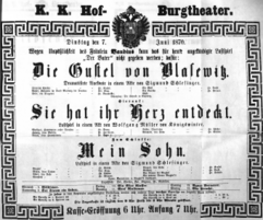 Theaterzettel (Oper und Burgtheater in Wien) 18700607 Seite: 2