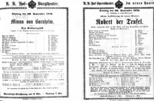 Theaterzettel (Oper und Burgtheater in Wien) 18700920 Seite: 1