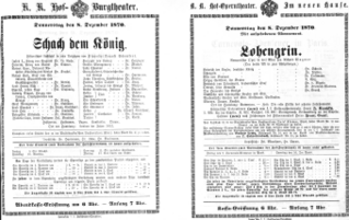 Theaterzettel (Oper und Burgtheater in Wien) 18701208 Seite: 1