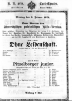 Theaterzettel (Oper und Burgtheater in Wien) 18710109 Seite: 2