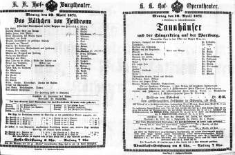 Theaterzettel (Oper und Burgtheater in Wien) 18710410 Seite: 3